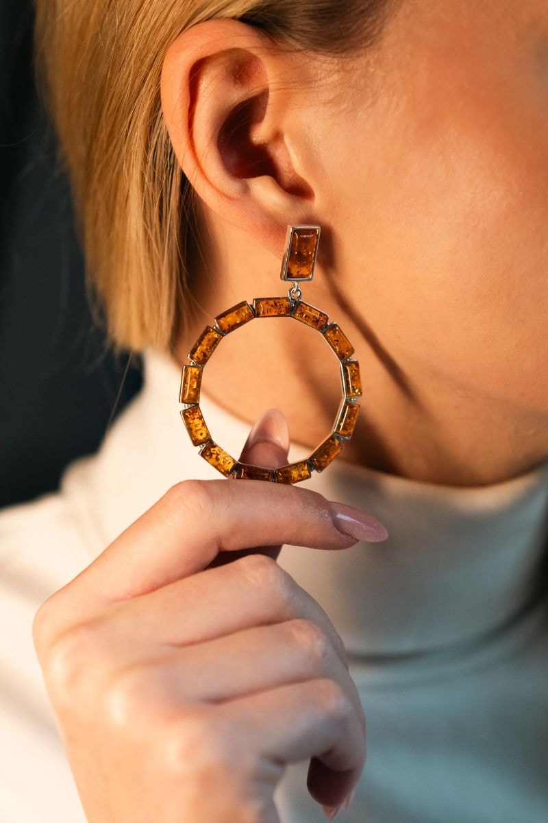 اقراط دائرة حجم كبير - 1