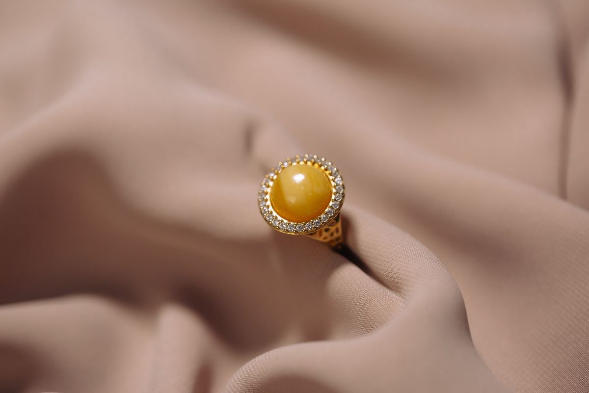 خاتم مرصع بالكرستال الصافي - 1